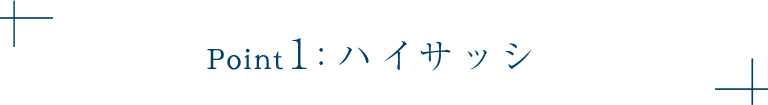 Point１:ハイサッシ