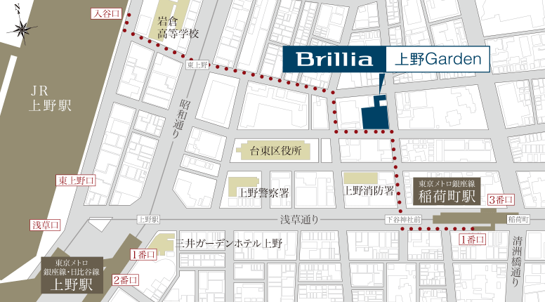 JR「上野」駅徒歩５分