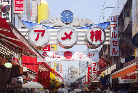 上野アメヤ横丁商店街（約780ｍ・徒歩10分）