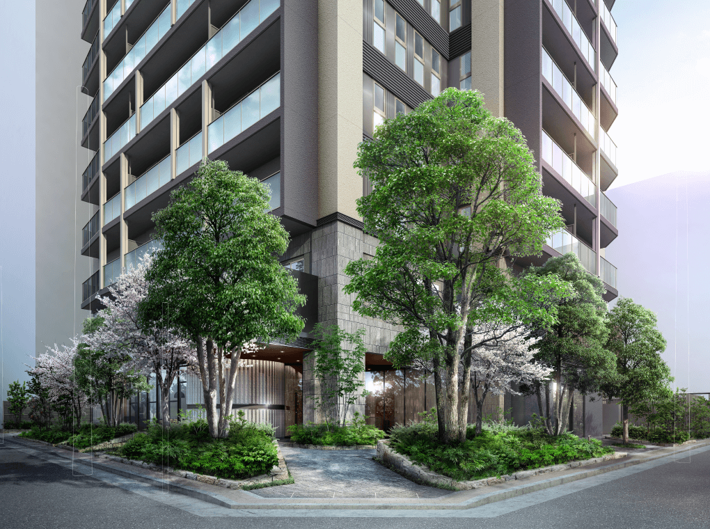 アプローチ外観完成予想CG