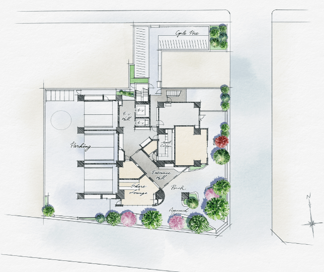敷地配置図イメージイラスト