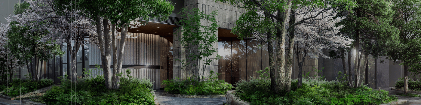 アプローチ外観完成予想CG