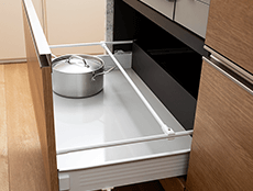 コンロ下部ホーローキャビネット