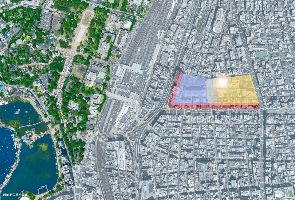 現地周辺航空写真