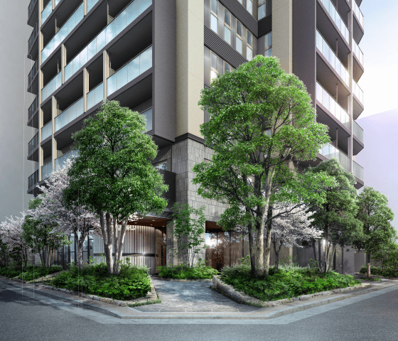 アプローチ外観完成予想CG