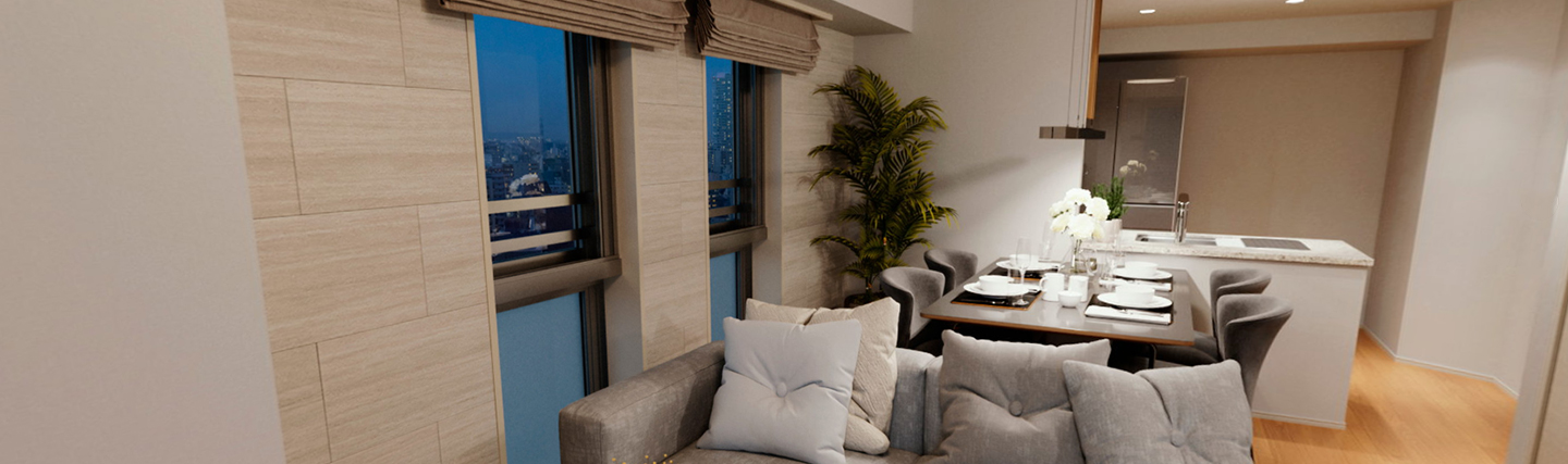 アプローチ外観完成予想CG