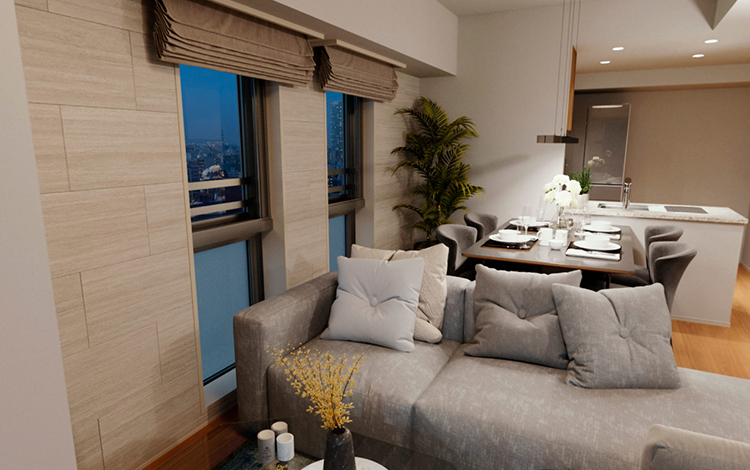 アプローチ外観完成予想CG