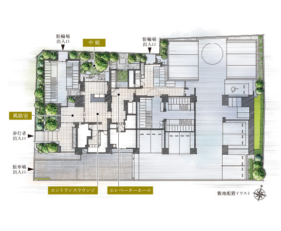 敷地配置イラスト