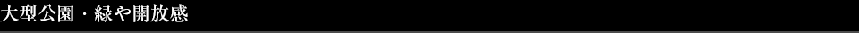 大型公園・緑や開放感